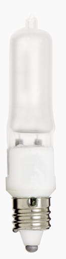 Satco Products, Incorporated - Satco S1915 75 Watt; Halogen; T4; Frosted; 2000 Average rated hours; 1125 Lumens; Mini Candelabra base; 120 Volt