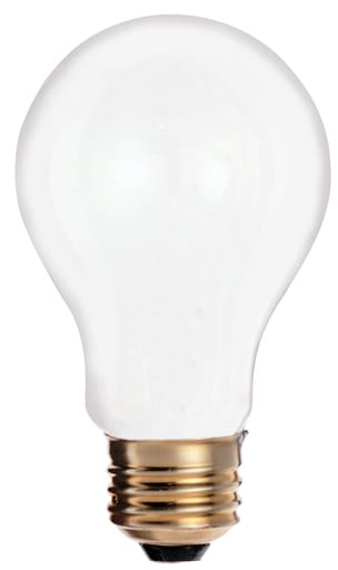 Satco Products, Incorporated - Satco S6050 25 Watt A19 Incandescent; Frost; 1500 Average rated hours; 180 Lumens; Medium base; 120 Volt; 2-Pk