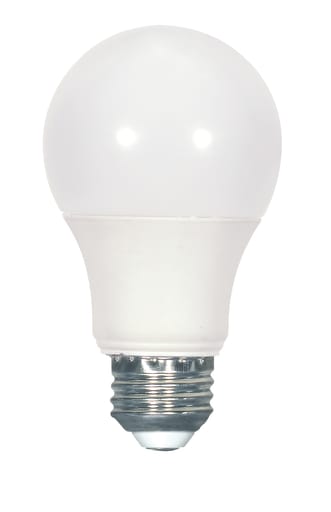 Satco Products, Incorporated - Satco S9113 Discontinued - 6.4W A19 LED; Frosted; 5000k Medium base; 240' beam spread; 120 volts; Non-Dimmable