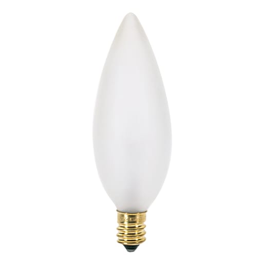 Satco Products, Incorporated - Satco A3687 60W B10 Incandescent; Frost; 2500 Average rated hours; 642 Lumens; Candelabra base; 130 Volt