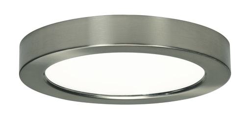 Satco Products, Incorporated - Satco S29349 13.5 watt; 7" Flush Mount LED Fixture; 3000K; Round Shape; Brushed Nickel Finish; 120 volts