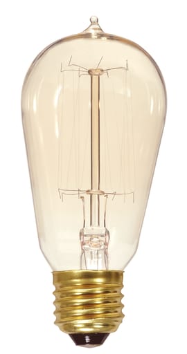 Satco Products, Incorporated - Satco S2423 60 Watt ST19 Incandescent; Clear; 3000 Average rated hours; 240 Lumens; Medium base; 120 Volt