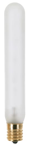 Satco Products, Incorporated - Satco S3281 20 Watt T6 1/2 Incandescent; Frost; 1500 Average rated hours; 140 Lumens; Intermediate base; 130 Volt