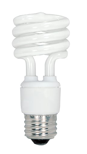 Satco Products, Incorporated - Satco S6236 13 Watt; Mini Spiral Compact Fluorescent; 4100K; 82 CRI; Medium base; 120 Volt; 4-pack
