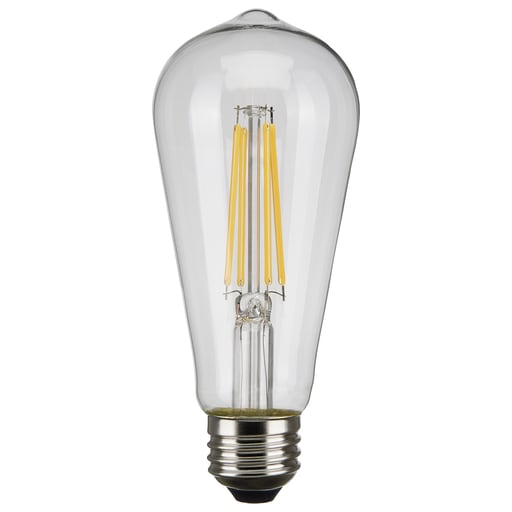 Satco Products, Incorporated - Satco S9895 7 Watt ST19 LED; Clear; Medium base; 3000K; 800 Lumens; 120 Volt