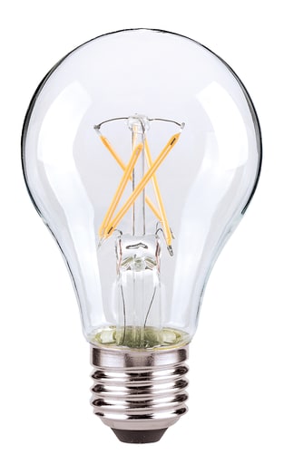 Satco Products, Incorporated - Satco S9875 4.5 Watt A19 LED; Clear; Medium base; 2700K; 450 Lumens; 120 Volt