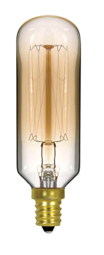Satco Products, Incorporated - Satco S2420 40 Watt T9 Incandescent; Clear Gold; 3000 Average rated hours; 160 Lumens; Candelabra base; 120 Volt