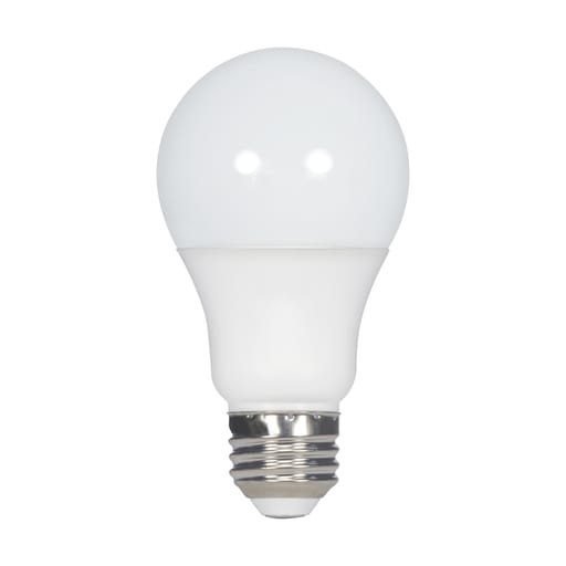 Satco Products, Incorporated - Satco S29593 9.5 Watt; A19 LED; Frosted; 2700K Medium base; 220 deg. Beam Angle; 120 Volt; Non-Dimmable