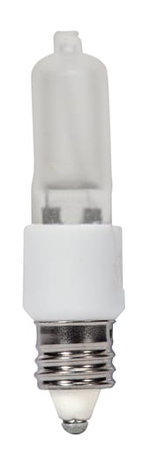 Satco Products, Incorporated - Satco S4491 60 Watt; Halogen / Excel; T3; Frosted; 3000 Average rated hours; 950 Lumens; Mini Candelabra base; 120 Volt