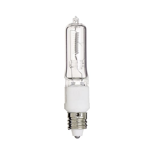 Satco Products, Incorporated - Satco S3162 50 Watt; Halogen; T4; Clear; 2000 Average rated hours; 750 Lumens; Mini Candelabra base; 120 Volt