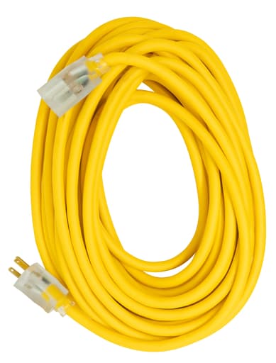 Coleman Cable - Southwire 1688SW0002 50ft 12/3 SJEOW Yellow Extension Cord
