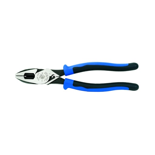 Klein Tool - Klein J2000-9NECRTP 9" Journeyman™ High-Leverage Side-Cutting Pliers - Connector Crimping &amp; Fish Tape Pulling