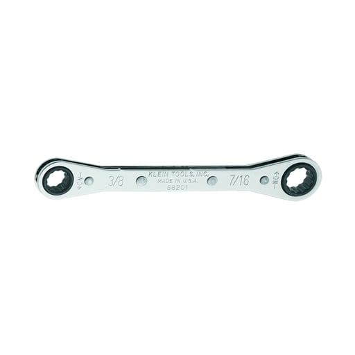 Klein Tool - Klein 68201 Ratcheting Box Wrench, 3/8" x 7/16"