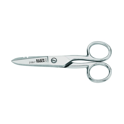 Klein Tool - Klein 2100-7 Electrician's Scissors w/ Stripping Notches