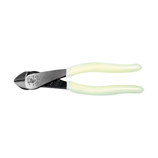 Klein Tool - Klein D248-8-GLW Diagonal Cutting Pliers, Angled Head, High-Visibility, 8"