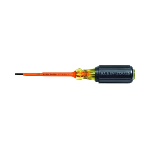 Klein Tool - Klein 612-4-INS Insulated 1/8" Slotted Screwdriver, 4"