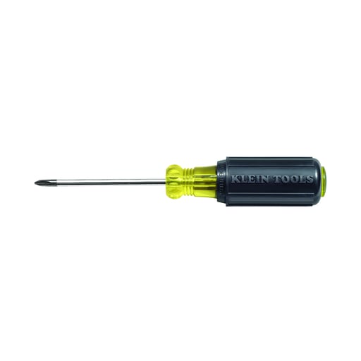 Klein Tool - Klein 603-3 #1 Phillips Screwdriver, 3" Round Shank