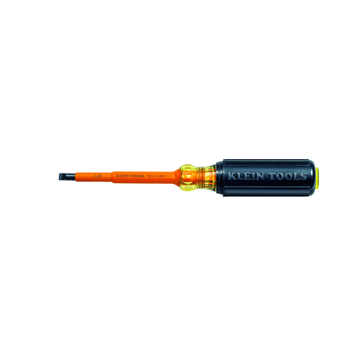 Klein Tool - Klein 602-4-INS Insulated 1/4" Cabinet-Tip Screwdriver - 4" Round-Shank