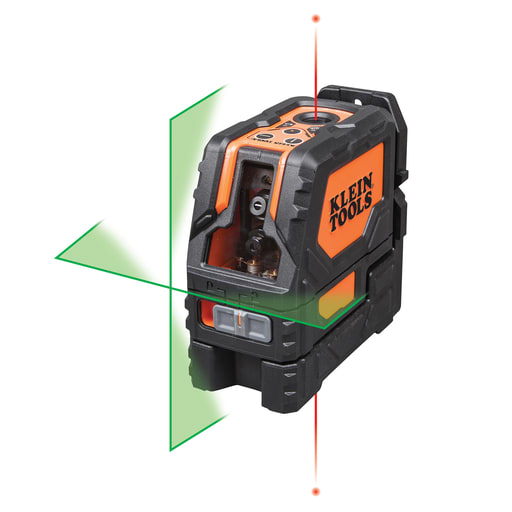 Klein Tool - Klein 93LCLG Laser Level, Self-Leveling Green Cross-Line and Red Plumb Spot