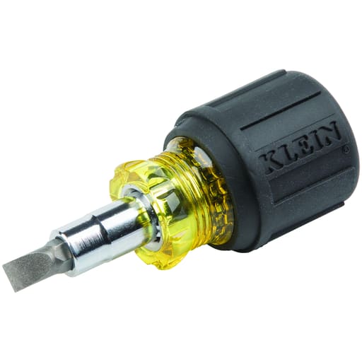 Klein Tool - Klein 32561 Multi-Bit Screwdriver / Nut Driver, 6-in-1, Stubby, Ph, Sl Bits