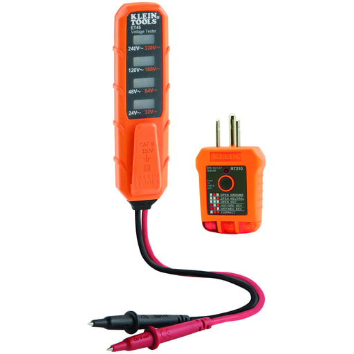 Klein Tool - Klein ET45VP AC/DC Voltage and GFCI Receptacle Outlet Test Kit