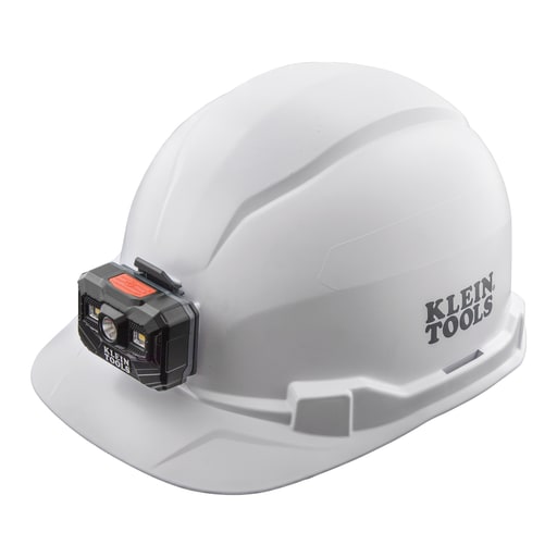 Klein Tool - Klein 60107RL Hard Hat, Non-Vented, Cap Style with Rechargeable Headlamp, White