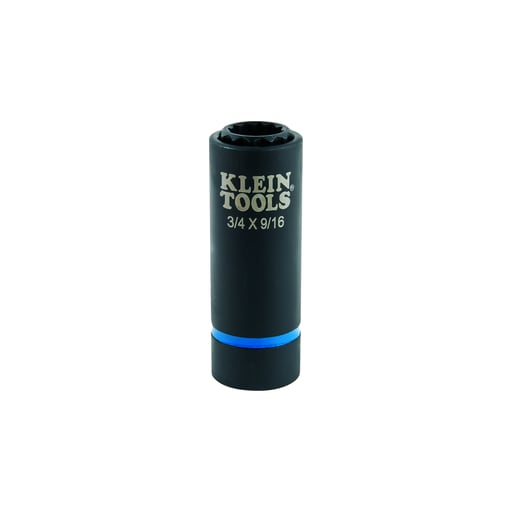 Klein Tool - Klein 66001 2-in-1 12-Point Impact Socket, 3/4" & 9/16", 1/2" Drive