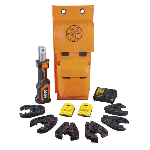 Klein Tool - Klein BAT20-7T14 Battery-Operated Cutter/Crimper Kit, 2 Ah