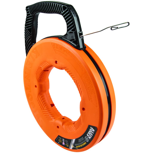 Klein Tool - Klein 56340 1/4" Wide Stainless Steel Fish Tape, 125ft (38m) Tape, Double-Loop