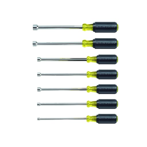 Klein Tool - Klein 647 Nut Driver Set, 6" Shafts, 7-Piece
