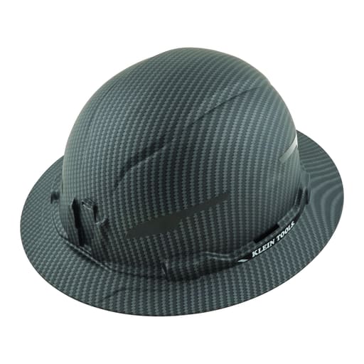 Klein Tool - Klein 60345 Hard Hat, Premium KARBN™ Pattern, Non-Vented Full Brim, Class E