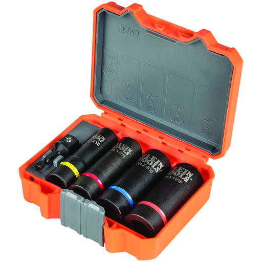Klein Tool - Klein 66040 2-in-1 Impact Socket Set, 5-Piece