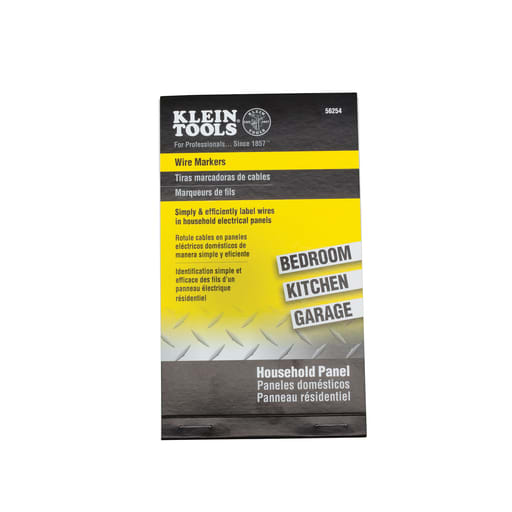 Klein Tool - Klein 56254 Wire Marker Book, Household Electrical Panel Markers