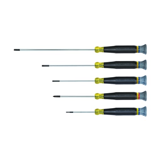 Klein Tool - Klein 85614 Screwdriver Set, Electronics Slotted and Phillips, 5-Piece