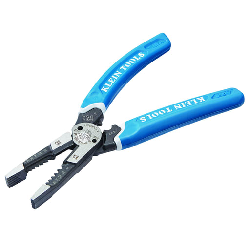 Klein Tool - Klein K12065CR Klein-Kurve® Heavy-Duty Wire Stripper / Cutter / Crimper Multi Tool, 8-20 AWG