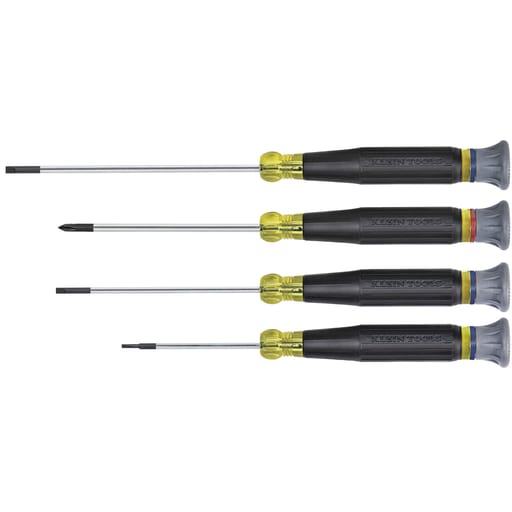 Klein Tool - Klein 85613 Screwdriver Set, Electronics Slotted and Phillips, 4-Piece