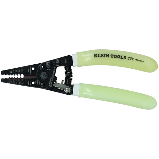 Klein Tool - Klein 11055GLW High-Visibility Klein-Kurve® Wire Stripper / Cutter, 10-18 Solid, 12-20 Stranded