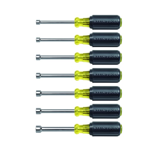 Klein Tool - Klein 65160 Nut Driver Set, Metric Nut Drivers, 3" Shafts, 7-Piece