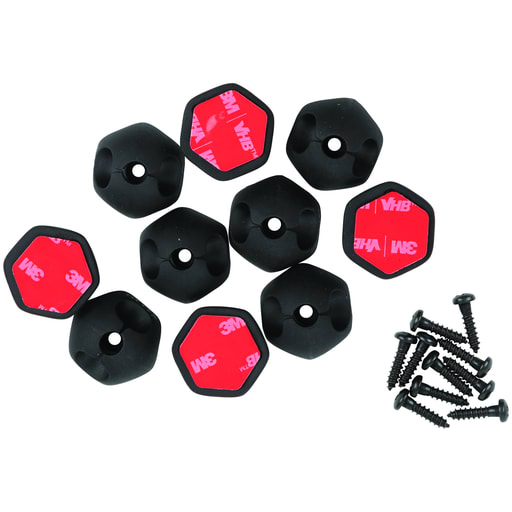 Klein Tool - Klein 450-400 Self-Adhesive Cable Mounting Clips, 1-Slot (10-Pack)