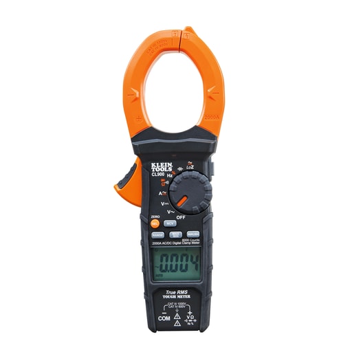 Klein Tool - Klein CL900 Digital Clamp Meter, AC Auto-Range TRMS, Low Impedance (LoZ), 2000 Amp