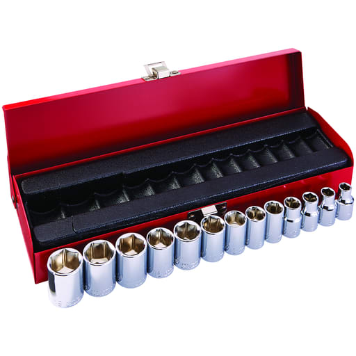 Klein Tool - Klein 65506 13pc Metric Socket Set, 3/8" Drive