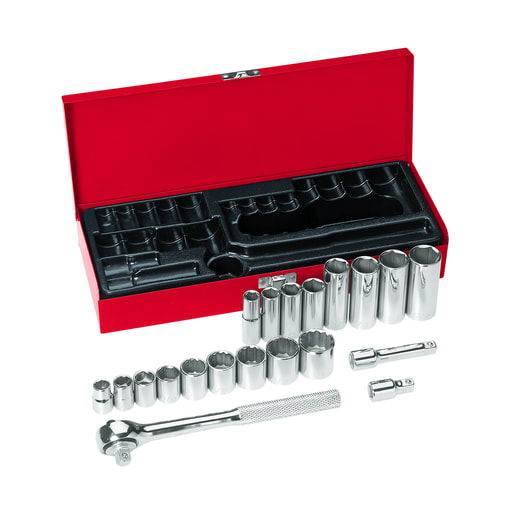 Klein Tool - Klein 65508 20pc Socket Wrench Set, 3/8" Drive