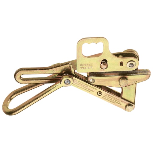 Klein Tool - Klein Tools 1684-5H 0.21 to 0.55 Inch 8000 lb Forged Steel Double V-Grooved Pulling Grip with Latch