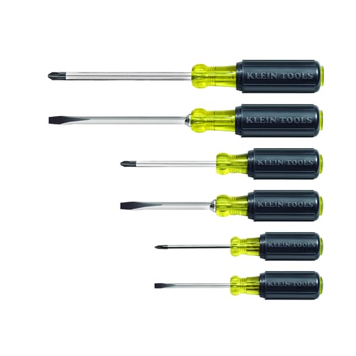 Klein Tool - Klein 85074 Screwdriver Set, Slotted and Phillips, 6-Piece