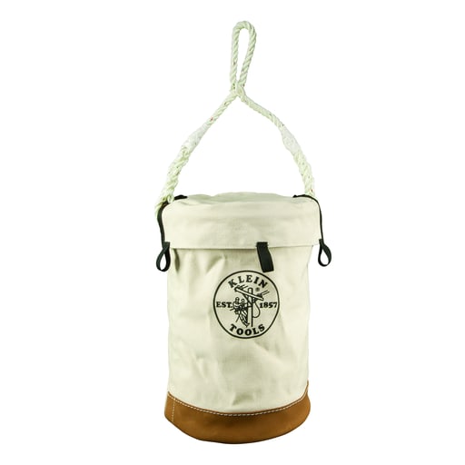 Klein Tool - Klein 5104VT Canvas Bucket w/ Drawstring Close, 17" Height, Rope Handle