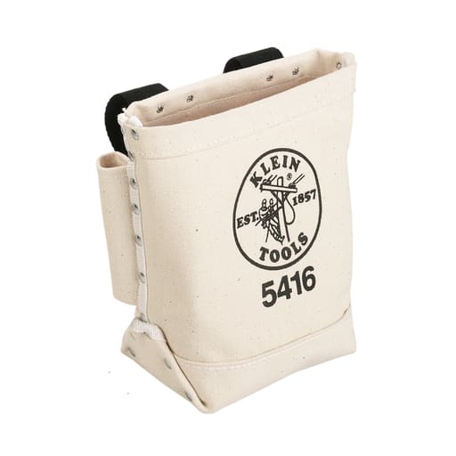 Klein Tool - Klein 5416 Tool Bag, Bull-Pin and Bolt Pouch, Belt Strap Connect, 5 x 10 x 9"