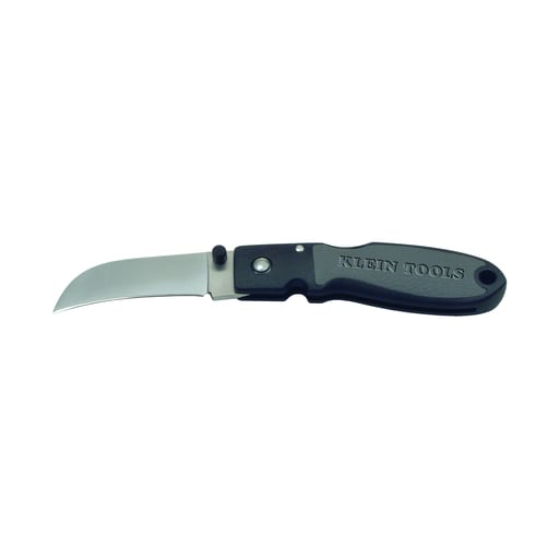 Klein Tool - Klein 44004 Lightweight Lockback Knife 2-1/2" Sheepfoot Blade, Black Handle