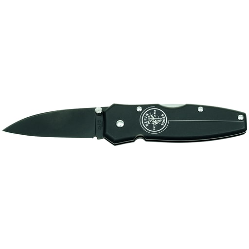 Klein Tool - Klein 44000-BLK Black Lightweight Lockback Knife 2-1/4" Drop Point Blade