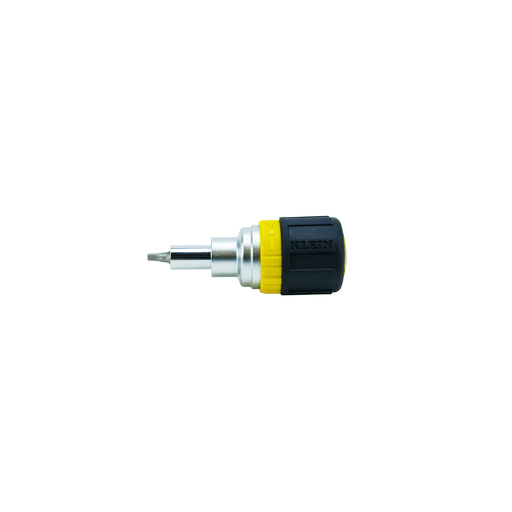 Klein Tool - Klein 32594 Multi-Bit Ratcheting Screwdriver, 6-in-1, Stubby, Ph, Sl, Sq, Nut Bits