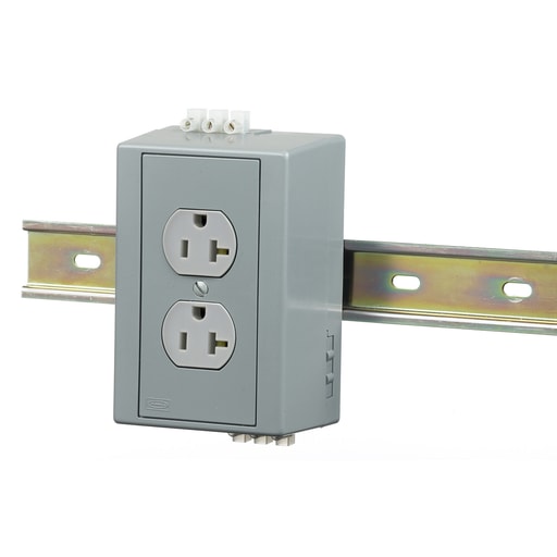 Hubbell Wiring Device - HCI DRUB20AC DIN-R UTL BOX, 20A 125
